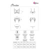 Livco Corsetti Fashion - Moridam Lc 90552 Soutien-Gorge + Jarretière + Culotte Négro L/Xl
